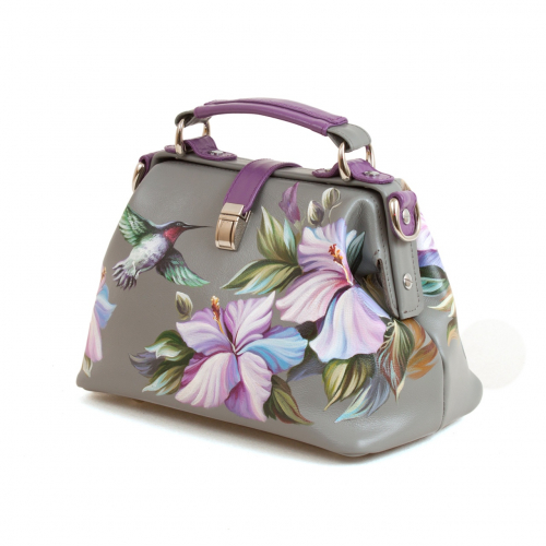 Женская сумка-саквояж с цветами "Колибри" фото фото 6