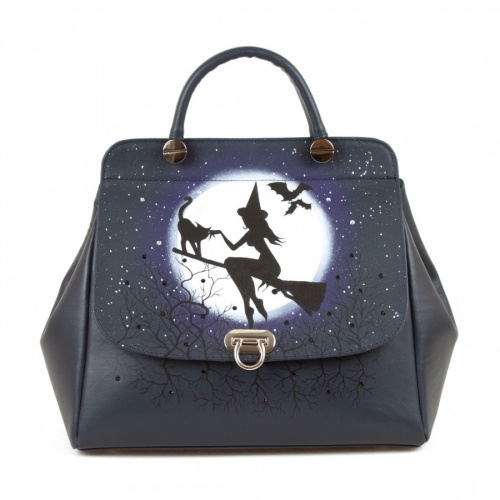 Женская сумка из натуральной кожи с росписью "Полнолуние" фото
