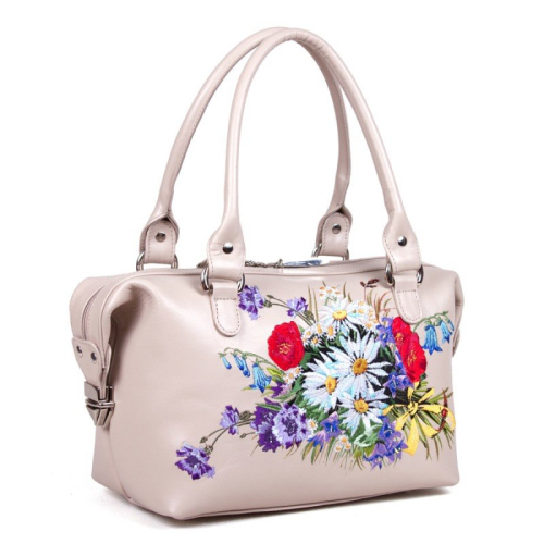 Женская сумка ручной работы с вышивкой "Летние цветы" фото фото 9
