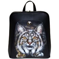 Женская сумка-рюкзак "Сильный духом тигр" с росписью, принтом - фото