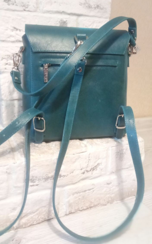 Женская сумка рюкзак с рисунком питомца ручной работы на заказ "Белый кот" ручной работы с рисунком и вышивкой на заказ
 фото 8