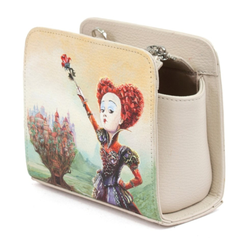 Маленькая квадратная сумка с ручной росписью "Королева колоды карт" фото