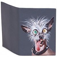 Обложка для паспорта с рисунком собачки "Злые собачки" фото