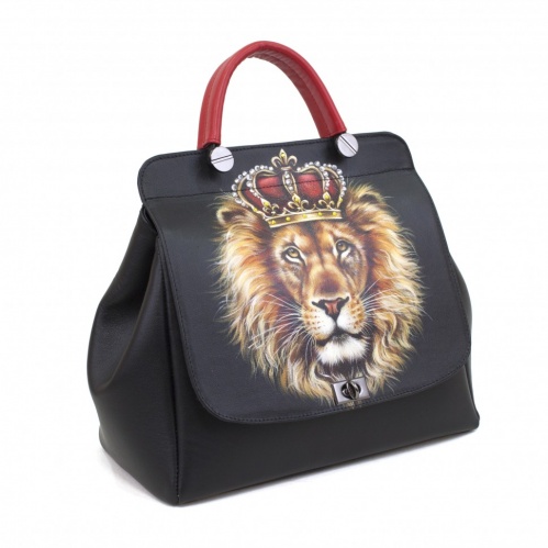 Дамская сумка "Король Лев" с рисунками, росписью ручной работы - фото фото 3