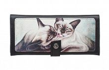 Женский кошелек с принтом кошек "Сиамские близнецы" фото