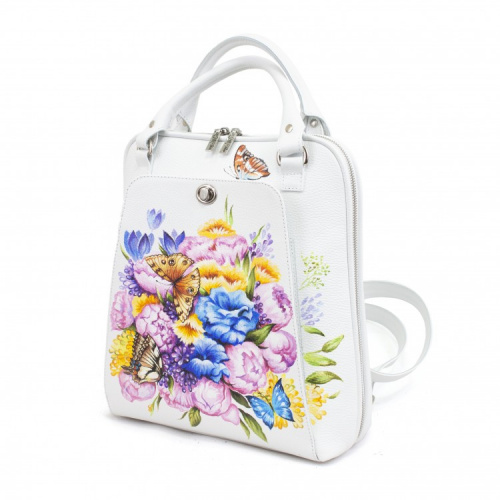 Женская сумка-рюкзак с росписью "Полевые цветы" фото фото 3