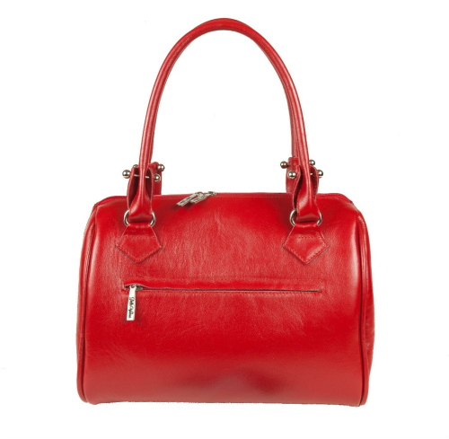 Красная лакированная сумка с росписью и аппликацией "Дама в шляпе" фото фото 4