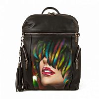 Женский рюкзак для города "Дама" с рисунком, росписью, принтом - фото