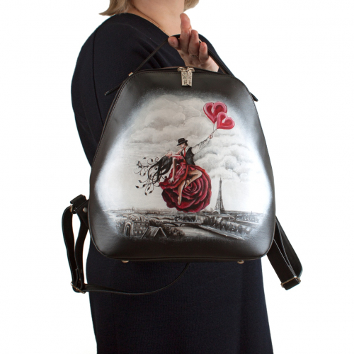 Женский рюкзак для города с росписью "Колибри" фото фото 4