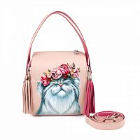 Модная квадратная сумка "Киска" с росписью, принтом - фото | Квадратные сумки с росписью, принтом - фото