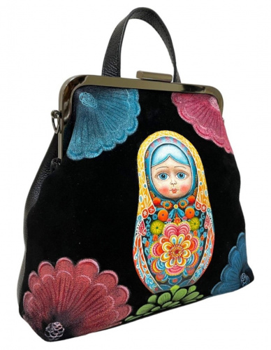Женская сумка-рюкзак на фермуаре "Матрешка" фото фото 5
