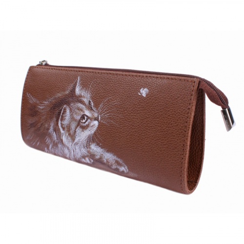 Комплект сумка и кошелек с рисунком котика "Кот и мотылек" фото фото 6