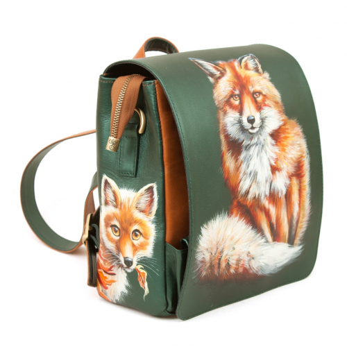 Женская сумка-рюкзак с рисунком лисы "Плутовка" фото фото 3