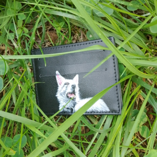 Женский шоппер с портретной росписью "Мой любимец" - изготовление кожаной женской сумки ручной работы с рисунком | Сумки с принтом на заказ - Sumnizza фото 3