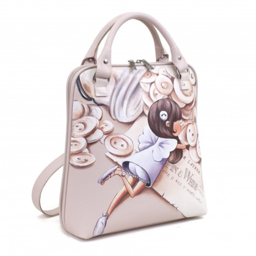 Женская кожаная сумка-рюкзак "Маленькая портняжка" фото фото 4