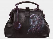 Красивая женская сумка "Сова" с рисунком, росписью, принтом - фото