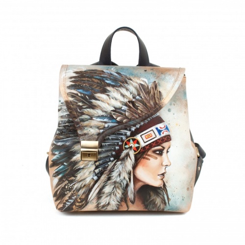 Подростковый рюкзак с рисунком "Индианка" фото