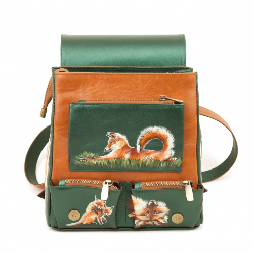 Женская сумка-рюкзак с рисунком лисы "Плутовка" фото фото 4