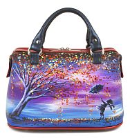 Женская сумка-саквояж с рисунком "Осенний ветер" фото