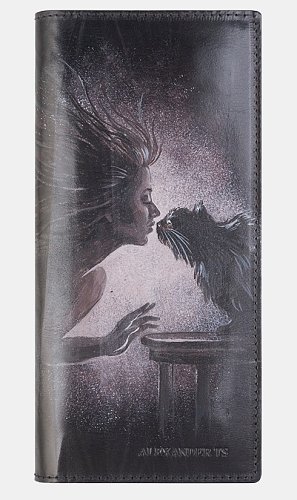 Женский кошелек-портмоне с рисунком "Ведьма и Кот Бегемот"