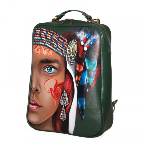 Рюкзак "Покахонтас" с росписью, принтом - фото фото 2