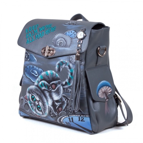 Рюкзак "Маленький Чешир" с рисунком, росписью, принтом - фото фото 4