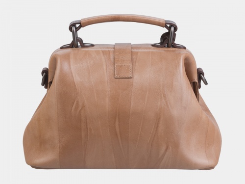 Женская кожаная сумка-саквояж "Летние маки" фото фото 4