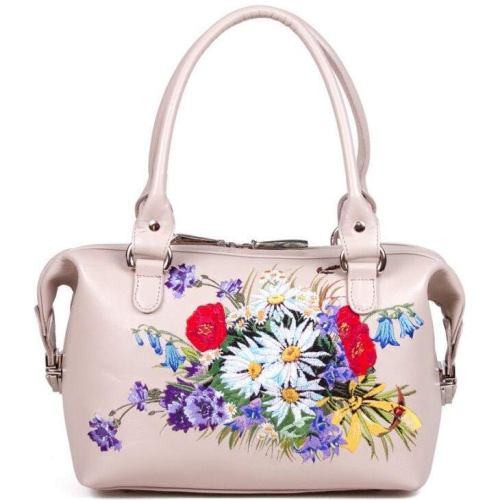 Женская сумка ручной работы с вышивкой "Летние цветы" фото фото 7