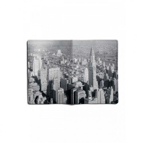 Кожаная обложка на паспорт с рисунком "Нью-Йорк" фото фото 2