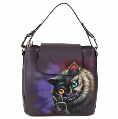 Женская сумка с рисунком "Чеширский кот" фото