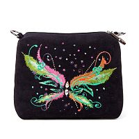 Купить Маленькая сумка в стразах "Бабочка Swarovski" с рисунком, принтом, росписью фото