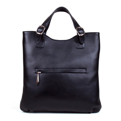 Вертикальная сумка шоппер с рисунком ручной работы "Кот Бегемот" - кожаная и замшевая женская сумка шоппер ручной работы с рисунком и вышивкой на заказ фото 2