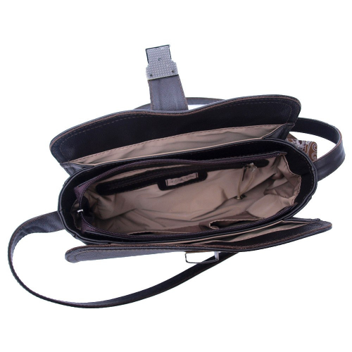 Кожаная сумка через плечо с росписью  "Черная пантера" фото фото 4