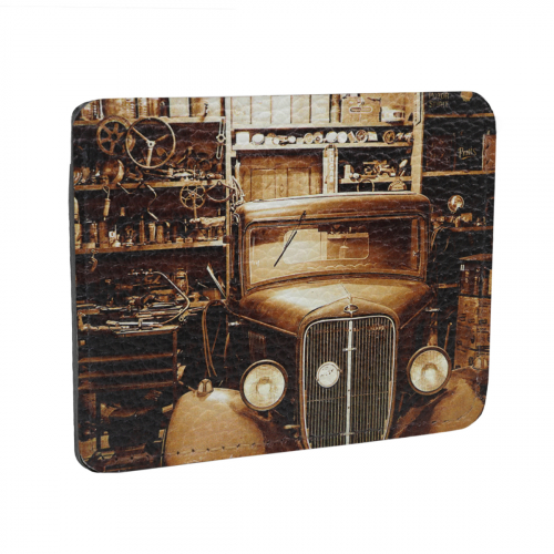 Кожаный холдер для карт и купюр с фотопринтом "Ретро автомобиль" фото фото 4