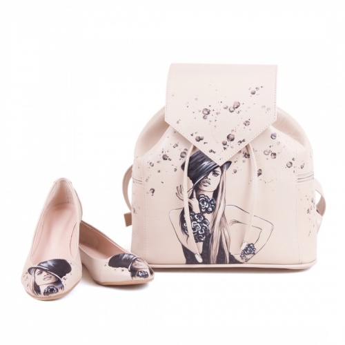 Комплект балетки и рюкзак на шнурке "Кокетка" фото