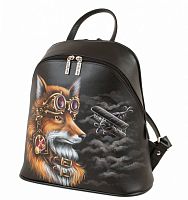 Женский молодежный рюкзак с рисунком "Лиса-пилот" фото