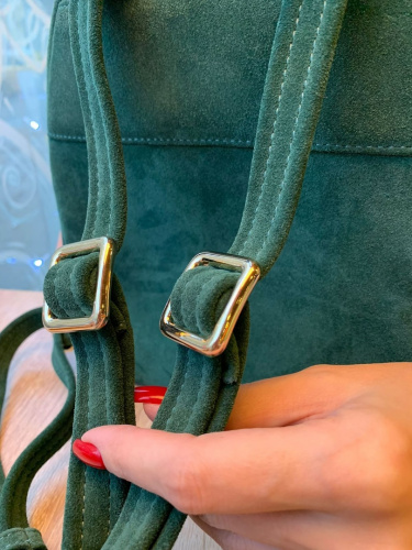 Женский рюкзак из замши с 3D-вышивкой "Кролик" фото фото 2