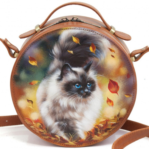Женская сумка с рисунком кошки "Пушистая кошечка" фото