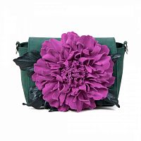 Женская сумка с цветами "Яркий пион" с росписью, принтом - фото