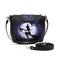 Небольшая кожаная женская сумка с рисунком ручной работы на заказ "Полнолуние" на заказ