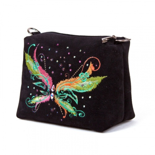Купить Маленькая сумка в стразах "Бабочка Swarovski" с рисунком, принтом, росписью фото фото 3