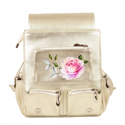 Женский рюкзак с росписью цветов "Ароматные розы" фото фото 4