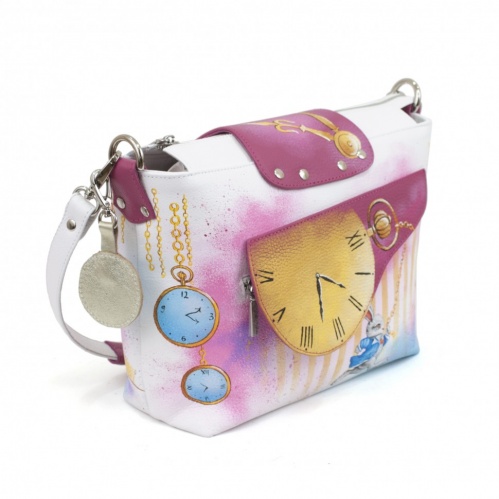 Женская сумка с росписью ручной работы "Чешир" фото фото 6