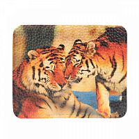 Кожаный холдер для карт и купюр с фотопринтом "Семейство тигров" фото