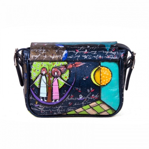 Женская сумка через плечо с росписью "Чайки" фото фото 3
