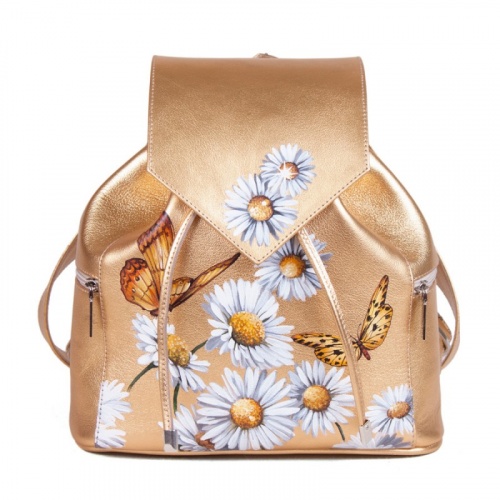 Рюкзак "Ромашки золотые" с рисунком, росписью, принтом - фото