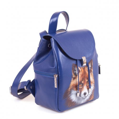Маленький женский рюкзак с росписью "Лисица" фото фото 2