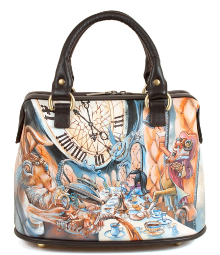 Женская сумка-саквояж с рисунком "Алиса в стране чудес" фото