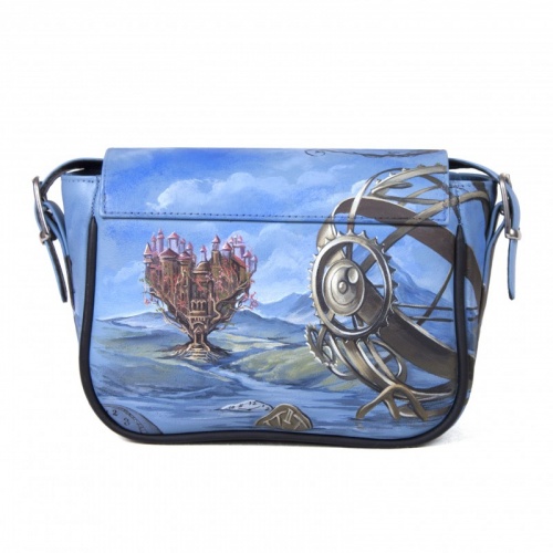 Женская сумка с акриловой росписью "Чешир" фото фото 3