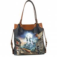 Женская сумка тоут на заказ  "Мастер и Маргарита" с принтом, рисунком, росписью фото